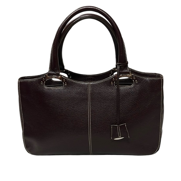 Tod's Handbags - Tod's Ecru Calfskin Top Handle Shoulder Bag